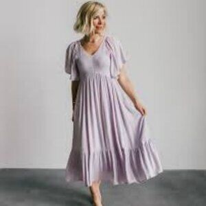 Baltic Born Felicity Smocked Dress Lilac Wedding Guest